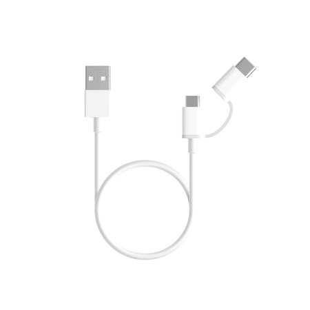 Кабель USB Type-C + micro USB - USB 2.0 Type-A Xiaomi SJX01ZM 0.3 м белый