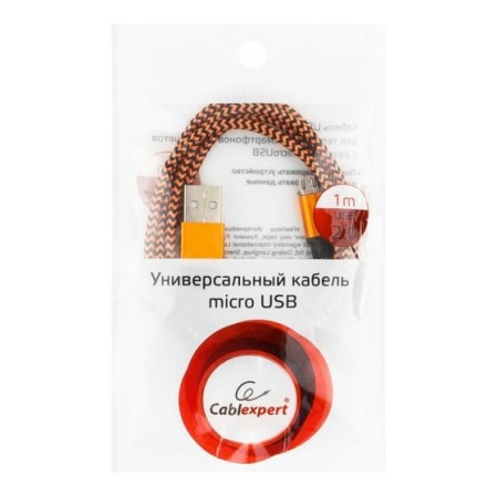 Кабель micro USB - USB 2.0 Type-A Cablexpert CC-mUSB2oe1m 1 м оранжевый