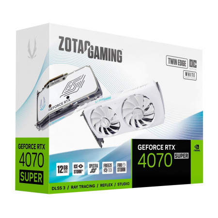 Видеокарта Zotac GAMING RTX 4070 SUPER TWIN EDGE OC WHITE (ZT-D40720Q-10M) белый