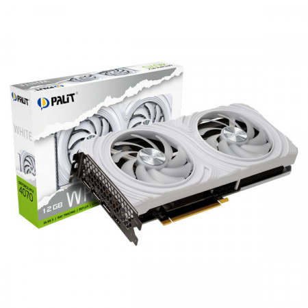 Видеокарта PALIT RTX4070 WHITE 12GB (NED4070019K9-1047L) белый