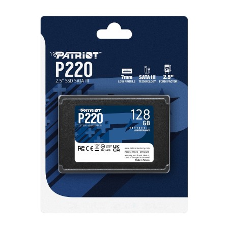 128 ГБ SSD диск Patriot P220 (P220S128G25) черный