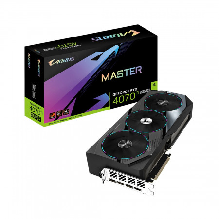 Видеокарта GIGABYTE GeForce RTX 4070 Ti SUPER AORUS MASTER (GV-N407TSAORUS M-16GD) черный