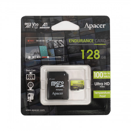 128 ГБ Карта памяти Apacer AP128GEDM1D05-R microSDXC чёрный + адаптер