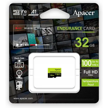 32 ГБ Карта памяти Apacer AP32GEDM0D05-R microSDXC чёрный + адаптер