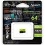 64 ГБ Карта памяти Apacer microSDXC (AP64GEDM1D05-R) чёрный + адаптер