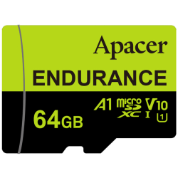 64 ГБ Карта памяти Apacer microSDXC (AP64GEDM1D05-R) чёрный + адаптер