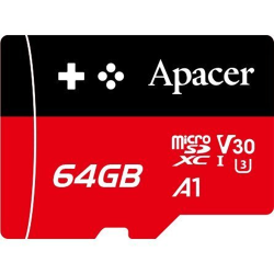 64 ГБ Карта памяти Apacer microSDXC (AP64GMCSX10U7-RAGC) чёрный