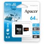 64 ГБ Карта памяти Apacer microSDXC (AP64GMCSX10U8-R) чёрный + адаптер