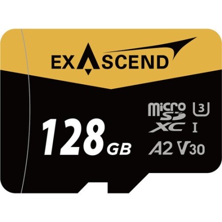 128 ГБ Карта памяти Exascend Catalyst microSDXC (EX128GUSDU1-AD) чёрный + адаптер