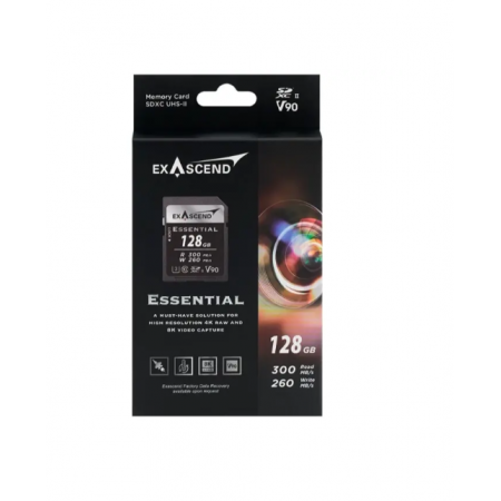128 ГБ Карта памяти Exascend Essential SDXC (EX128GSDU2-S) черный