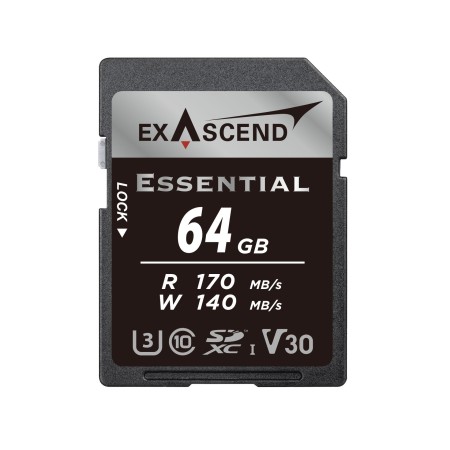 64 ГБ Карта памяти Exascend Essential SDXC (EX64GSDU1-S) черный