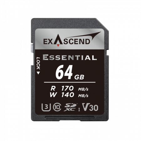 64 ГБ Карта памяти Exascend Essential SDXC (EX64GSDU1-S) черный