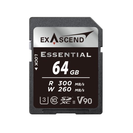 64 ГБ Карта памяти Exascend Essential SDXC (EX64GSDU2-S) черный