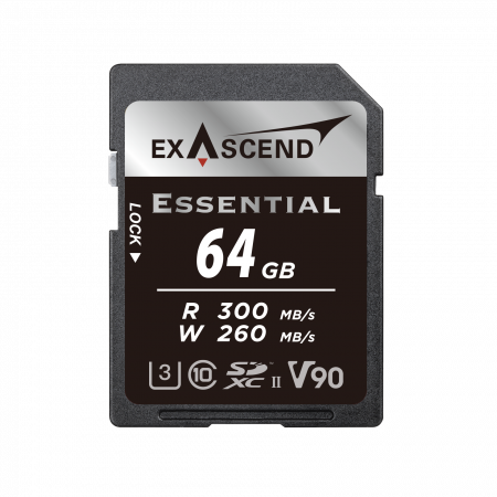64 ГБ Карта памяти Exascend Essential SDXC (EX64GSDU2-S) черный