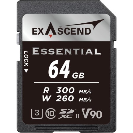 64 ГБ Карта памяти Exascend Essential SDXC (EX64GSDU2-S) черный