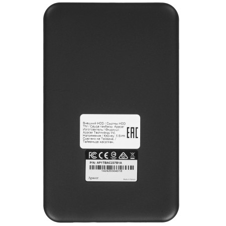 1 ТБ Внешний жесткий диск Apacer AC237 (AP1TBAC237B-1) черный