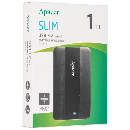 1 ТБ Внешний жесткий диск Apacer AC237 (AP1TBAC237B-1) черный