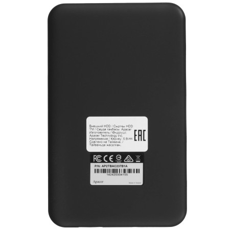 2 ТБ Внешний жесткий диск Apacer AC237 (AP2TBAC237B-1) черный