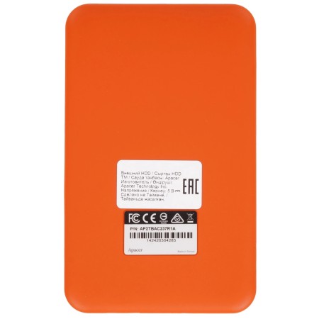 2 ТБ Внешний жесткий диск Apacer AC237 (AP2TBAC237R-1) красный