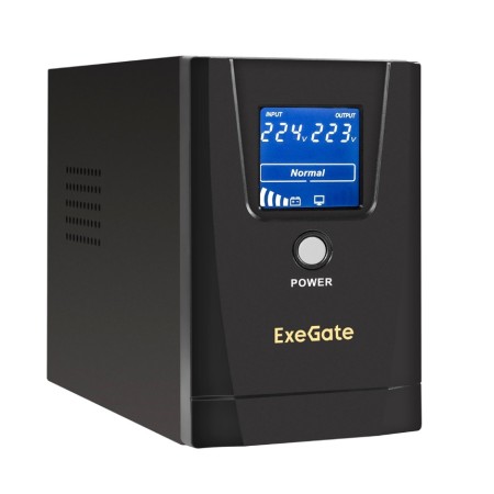 ИБП ExeGate ULB-500.LCD.AVR.2SH черный (С АККУМУЛЯТОРОМ)