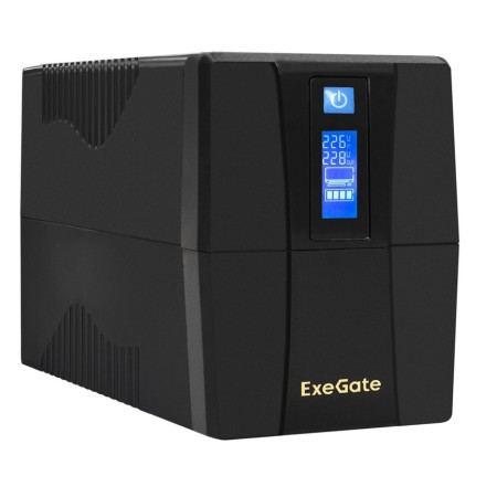 ИБП ExeGate ULB-850 (ULB-850.LCD.AVR.2SH) черный (С АККУМУЛЯТОРОМ)