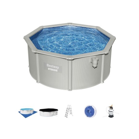 Бассейн с жесткими стенками Bestway Hydrium 56566 (300x120 см) серый
