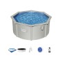Бассейн с жесткими стенками Bestway Hydrium 56566 (300x120 см) серый