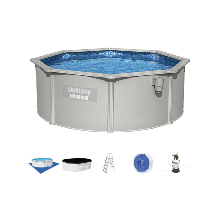 Бассейн каркасный Bestway Hydrium 56574 (360х120 см) серый