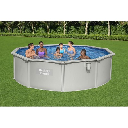 Бассейн с жесткими стенками Bestway Hydrium 56384 (460x120 см) серый
