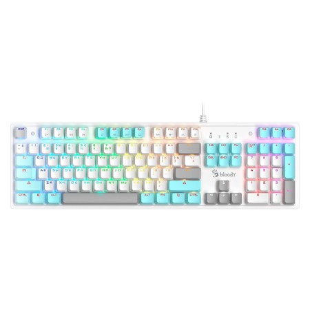 Клавиатура проводная A4Tech Bloody S510R (S510R-Icy White Brown) белый