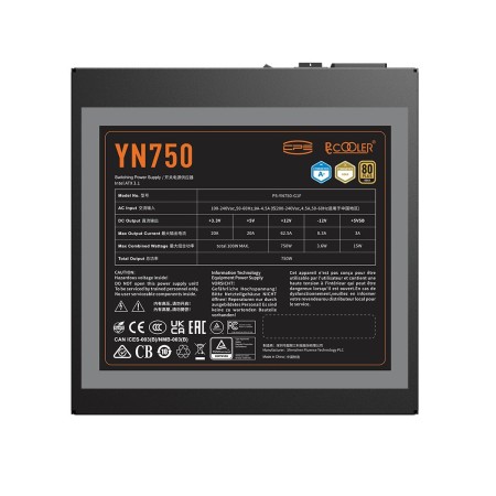 Блок питания PCCooler YN750 (P5-YN750-G1FFBK1-EU чёрный