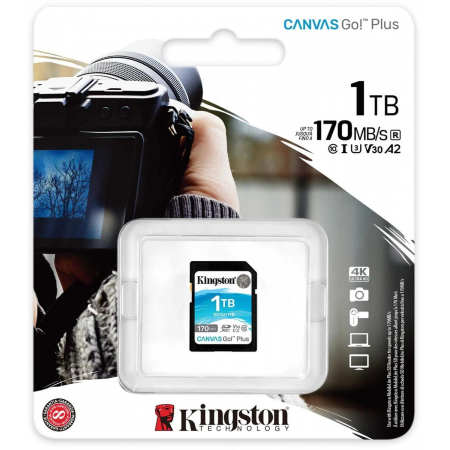 1024 ГБ Карта памяти Kingston Canvas Go! Plus SDXC (SDG3/1TB) черный