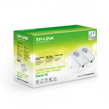 Адаптер PowerLine TP-Link TL-PA4010PKIT белый