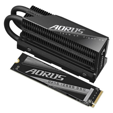 2 ТБ SSD диск Gigabyte AORUS Gen5 12000 (2Tb/M2 AG512K2TB) черный