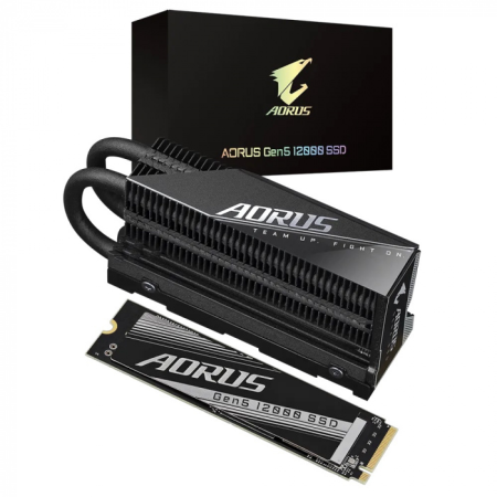 2 ТБ SSD диск Gigabyte AORUS Gen5 12000 (2Tb/M2 AG512K2TB) черный