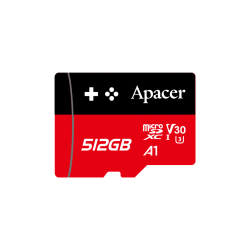 512 ГБ Карта памяти Apacer microSDXC (AP512GMCSX10U7-RAGC) чёрно-красный