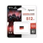 512 ГБ Карта памяти Apacer microSDXC (AP512GMCSX10U7-RAGC) чёрно-красный