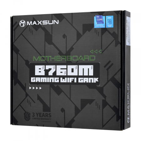 Материнская плата MaxSun B760M Gaming WiFi Gank V2 (MS-B760M Gaming WiFi Gank V2) чёрный