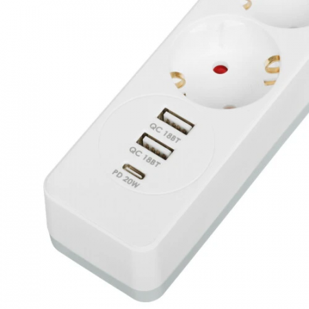 Сетевой фильтр Гарнизон EPS-OP-4-CU2-W-2 белый