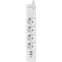Сетевой фильтр Гарнизон EPS-OP-4-CU2-W-2 белый 2м