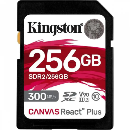 256 ГБ Карта памяти Kingston Canvas React Plus SDXC (SDR2/256GB) черный