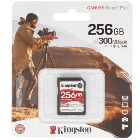 256 ГБ Карта памяти Kingston Canvas React Plus SDXC (SDR2/256GB) черный