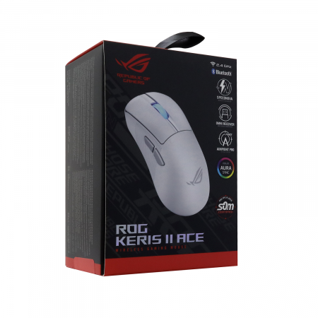 Мышь беспроводная ASUS ROG Keris II Wireless ACE (90MP03N0-BMUA10) белый