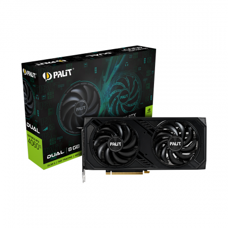 Видеокарта PALIT RTX4060Ti DUAL 8G V1(NE6406T019P1-1048D) черный