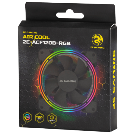 Вентилятор 2E (2E-ACF120B-RGB) черный