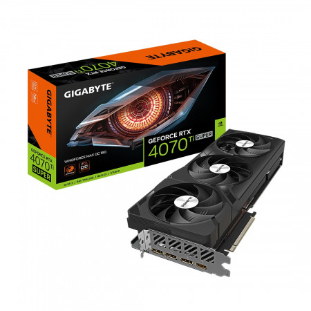 Видеокарта Gigabyte GeForce RTX­­ 4070 Ti SUPER WINDFORCE MAX OC 16G (GV-N407TSWF3MAX OC-16GD) черный