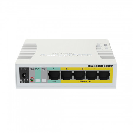 Коммутатор MikroTik CSS106-1G-4P-1S белый