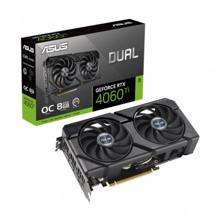 Видеокарта Asus GeForce RTX 4060 Ti OC (DUAL-RTX4060TI-O8G-EVO) черный