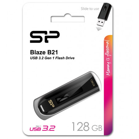 128 ГБ USB Флеш-накопитель Silicon Power Blaze B21 (SP128GBUF3B21V1K) черный