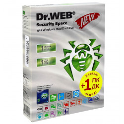 Антивирус Dr.Web Security Space (LHW-BK-12M-2-A2) на 12 месяцев для 2шт устройств